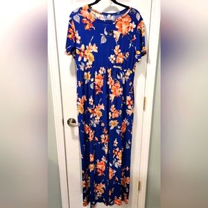 Pink Blush Floral Maxi Dress